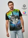Мужская базовая футболка / КОСМИЧЕСКИЙ КОТ