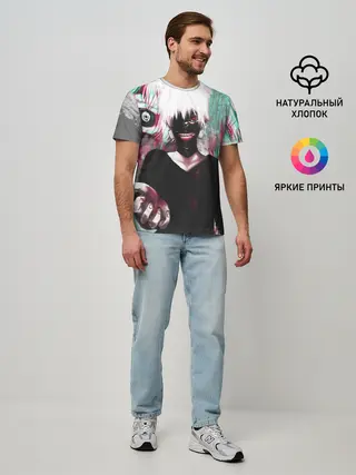 Мужская базовая футболка / Полугуль Канеки