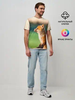 Мужская базовая футболка / Лиса