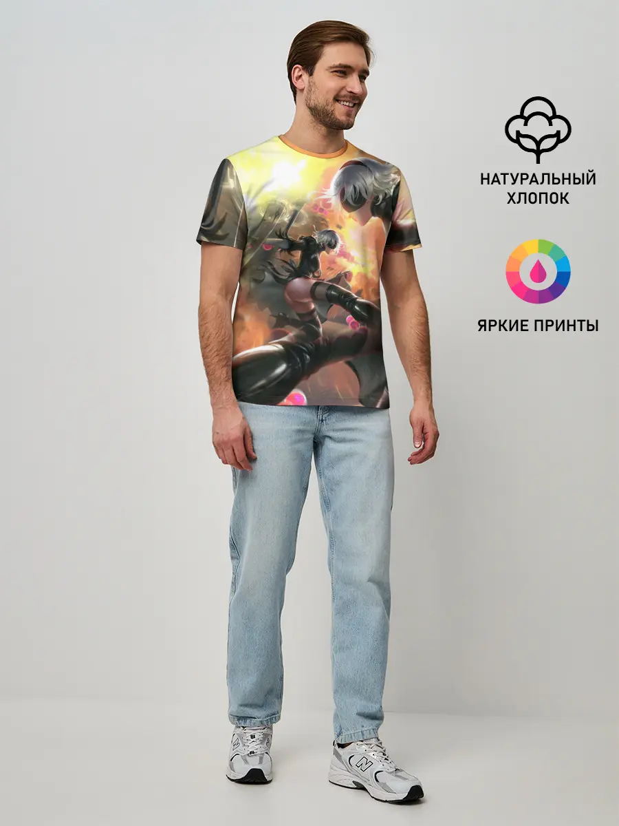 Мужская базовая футболка / 2B | Nier Automata