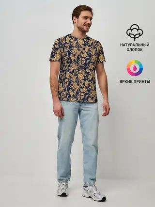 Мужская базовая футболка / классические узоры