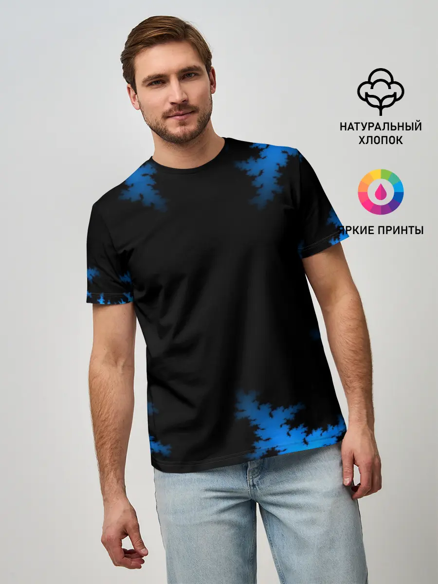Мужская базовая футболка / Морозный узор