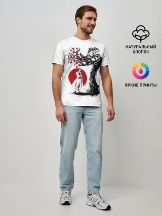 Мужская базовая футболка / Дзётаро сакура