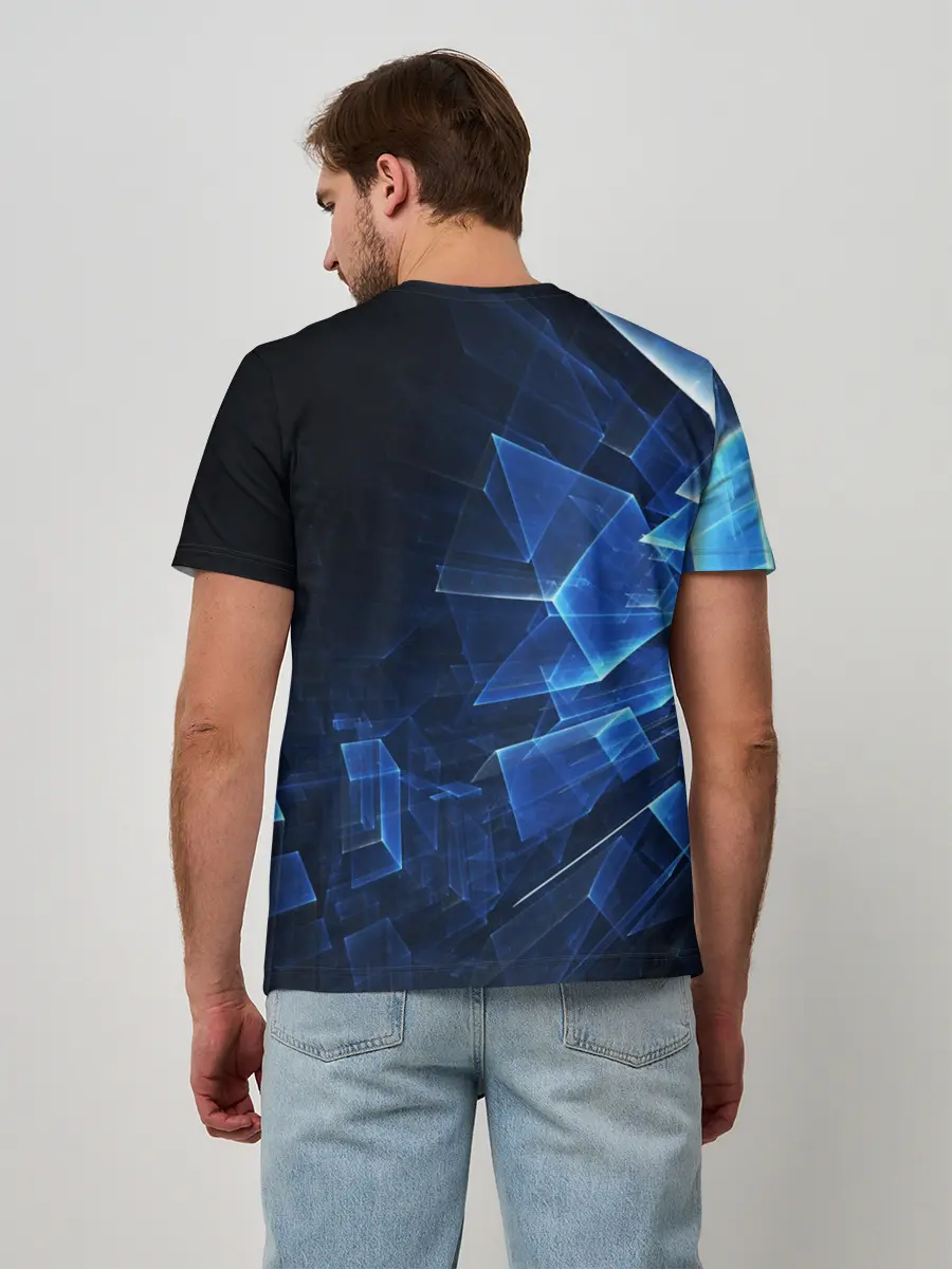Мужская базовая футболка / Светящиеся фигуры