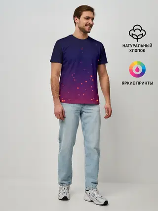 Мужская базовая футболка / Gradient background