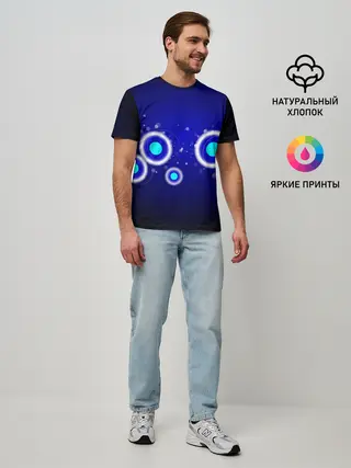 Мужская базовая футболка / Молекулы