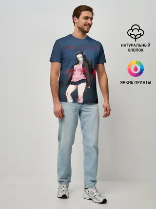 Мужская базовая футболка / Незуко Камадо Kimetsu no Yaiba