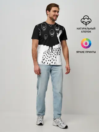 Мужская базовая футболка / Многоликий | Multi face