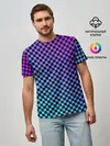Мужская базовая футболка / Checkerboard gradient