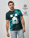 Мужская базовая футболка / Павел в стиле Minecraft