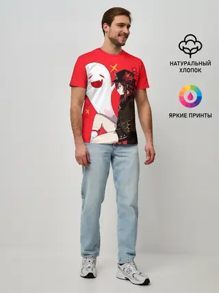 Мужская базовая футболка / Ху Тао | Hu Tao | Genshin Impact