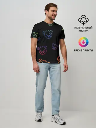 Мужская базовая футболка / Colorful Bear