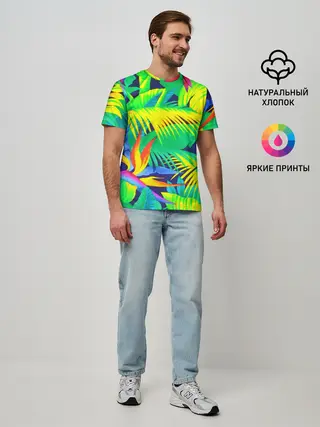 Мужская базовая футболка / ТРОПИКИ