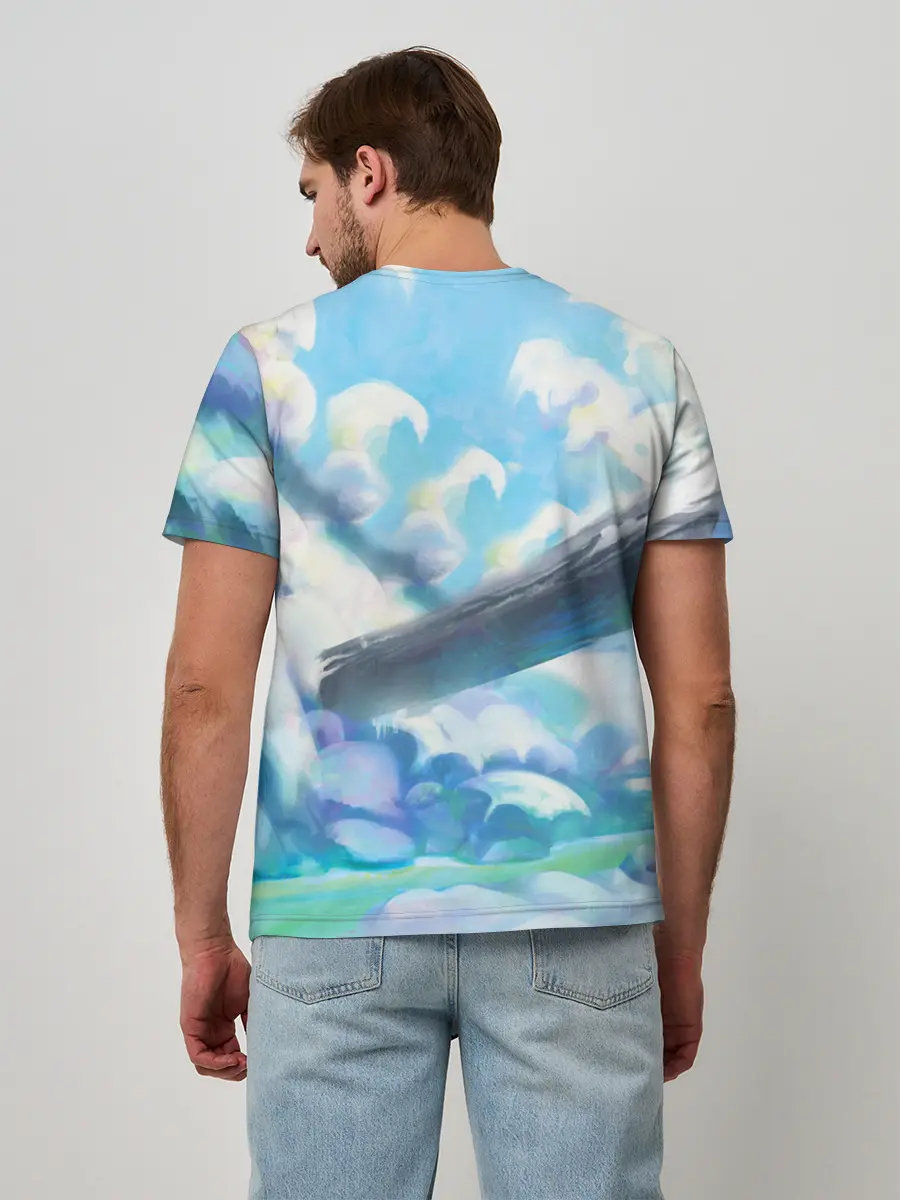 Мужская базовая футболка / Снежный котенок