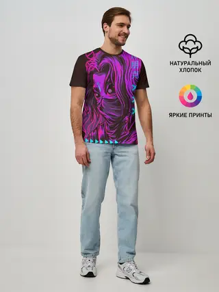 Мужская базовая футболка / Киберпанк