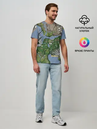 Мужская базовая футболка / San andreas