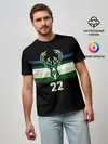 Мужская базовая футболка / Milwaukee Bucks форма. Крис Миддлтон