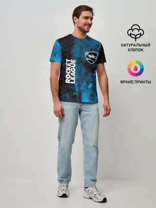 Мужская базовая футболка / ROCKET LEAGUE