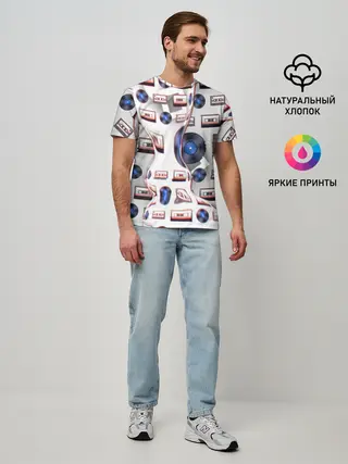 Мужская базовая футболка / дискотека 80