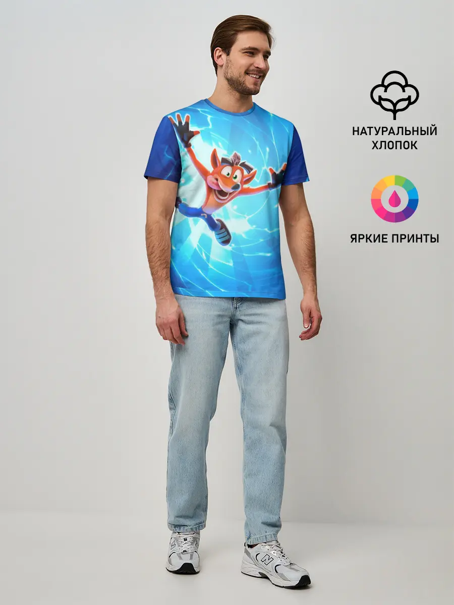 Мужская базовая футболка / Crash Bandicoot