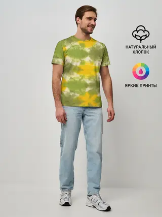 Мужская базовая футболка / разводы краски