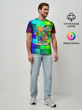 Мужская базовая футболка / Minecraft / Майнкрафт