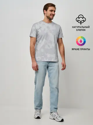 Мужская базовая футболка / Светло-серая