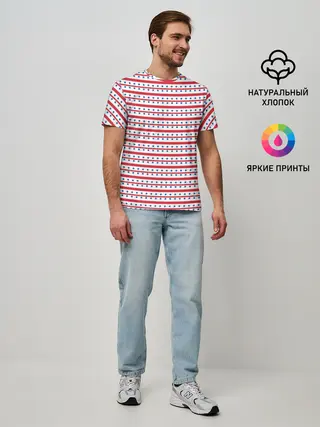 Мужская базовая футболка / Звезды с полосками