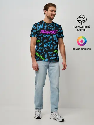 Мужская базовая футболка / Paramore RIOT!