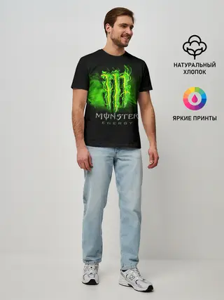 Мужская базовая футболка / MONSTER ENERGY NEON | НЕОН
