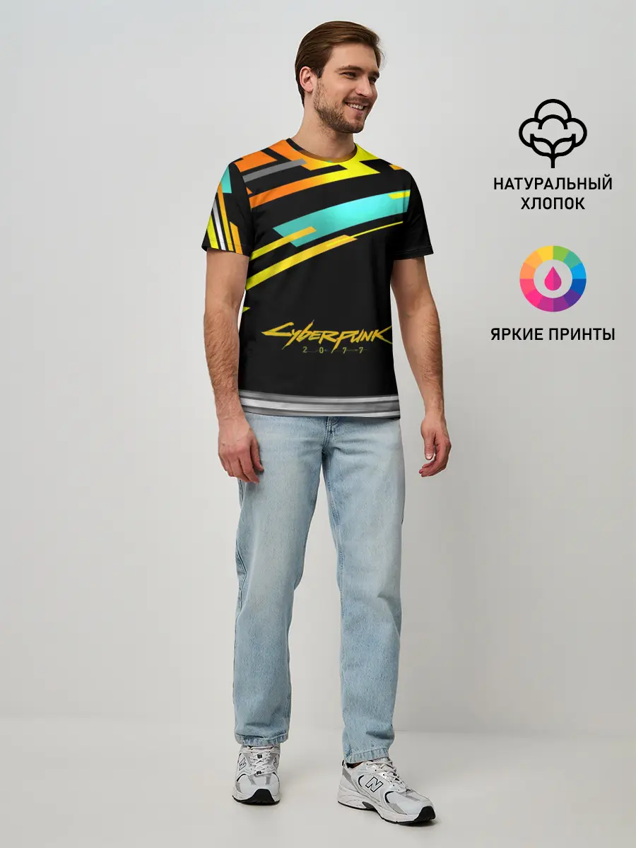 Мужская базовая футболка / CyberPunk 2077