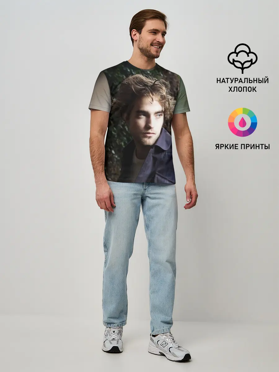 Мужская базовая футболка / Роберт Паттинсон