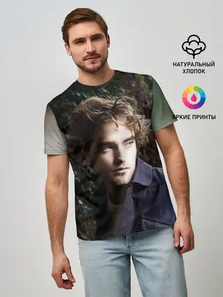 Мужская базовая футболка / Роберт Паттинсон
