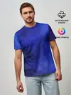 Мужская базовая футболка / Синее размытие