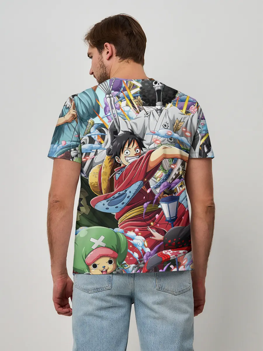 Мужская базовая футболка / One Piece стикербомбинг