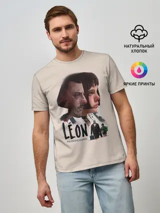 Мужская базовая футболка / Леон