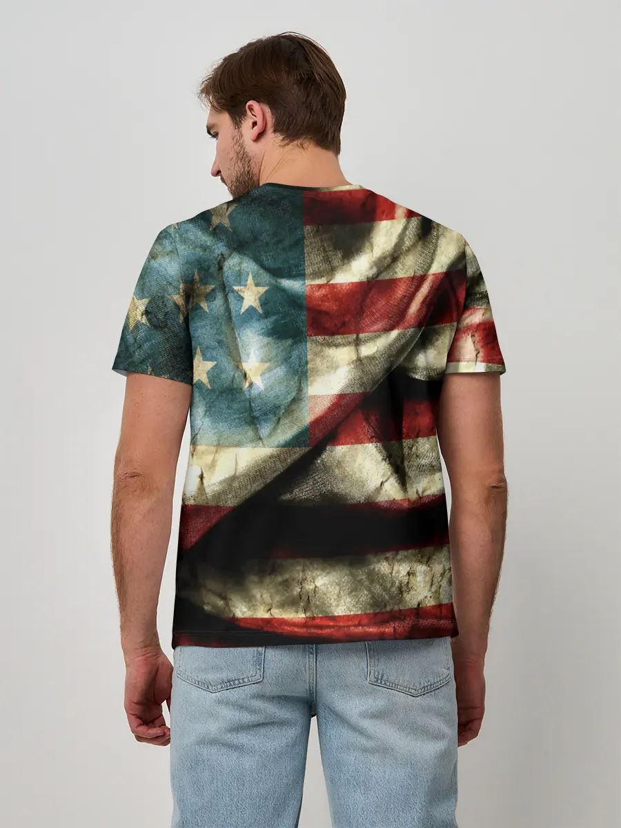 Мужская базовая футболка / USA 3D