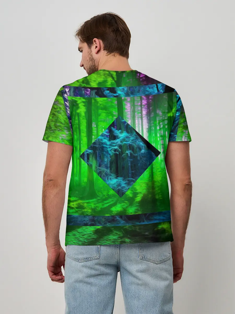 Мужская базовая футболка / ПСИХОДЕЛИЯ ЛЕСА