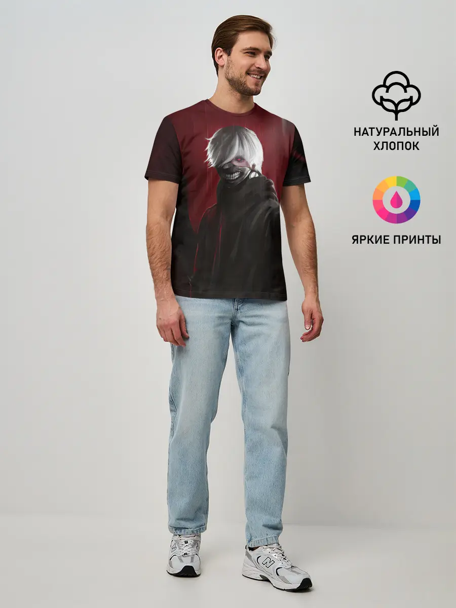 Мужская базовая футболка / TOKYO GHOUL | ТОКИЙСКИЙ ГУЛЬ ЩЮПАЛЬЦА