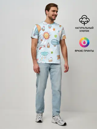 Мужская базовая футболка / Детские рисунки