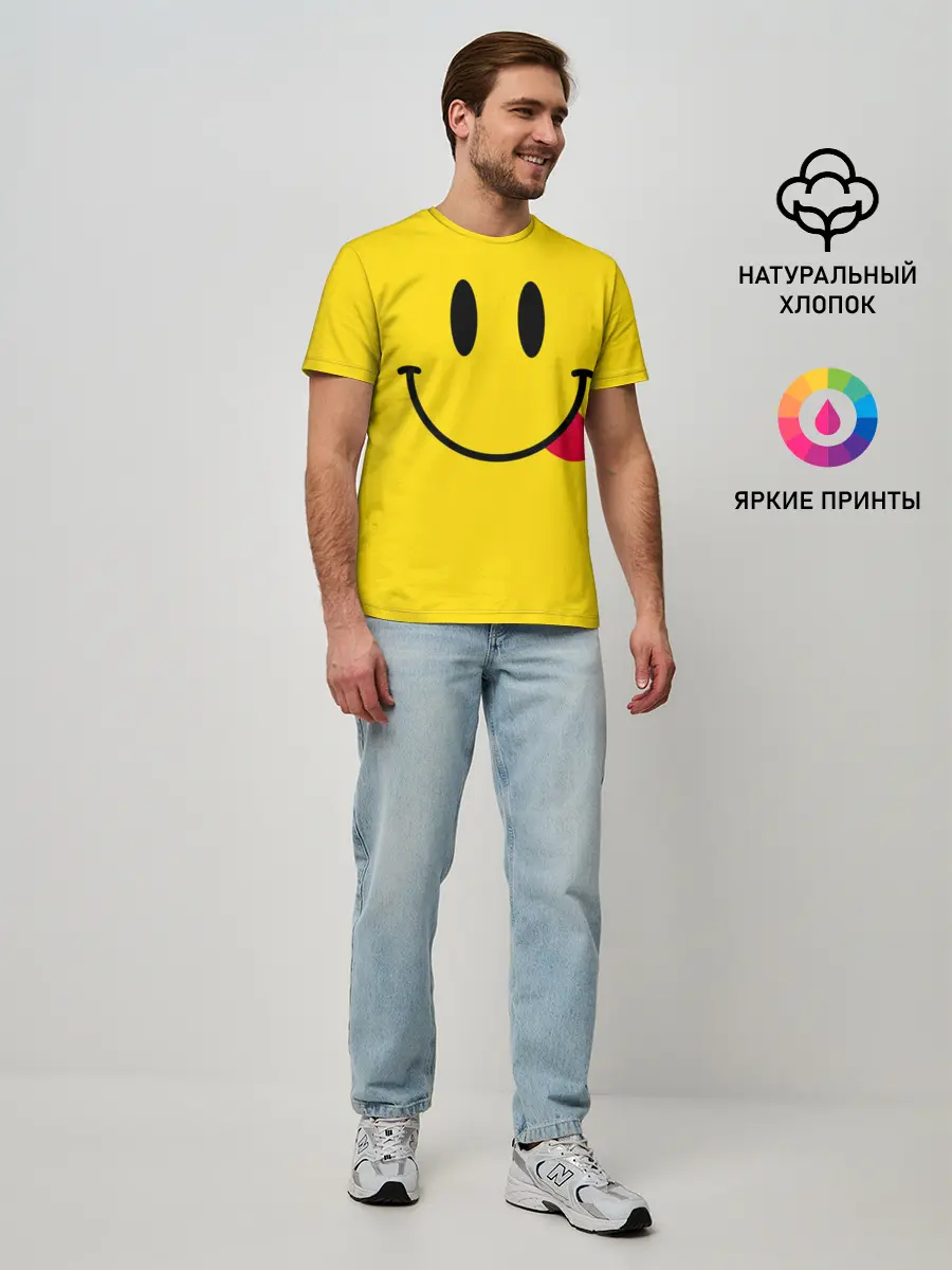 Мужская базовая футболка / Смайлик