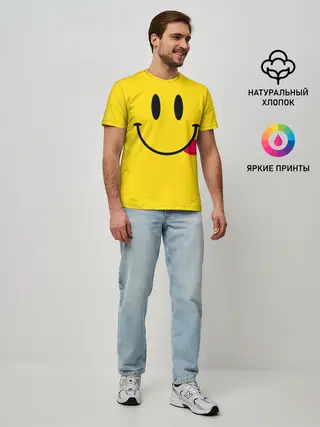 Мужская базовая футболка / Смайлик