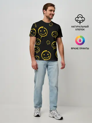 Мужская базовая футболка / Смайл