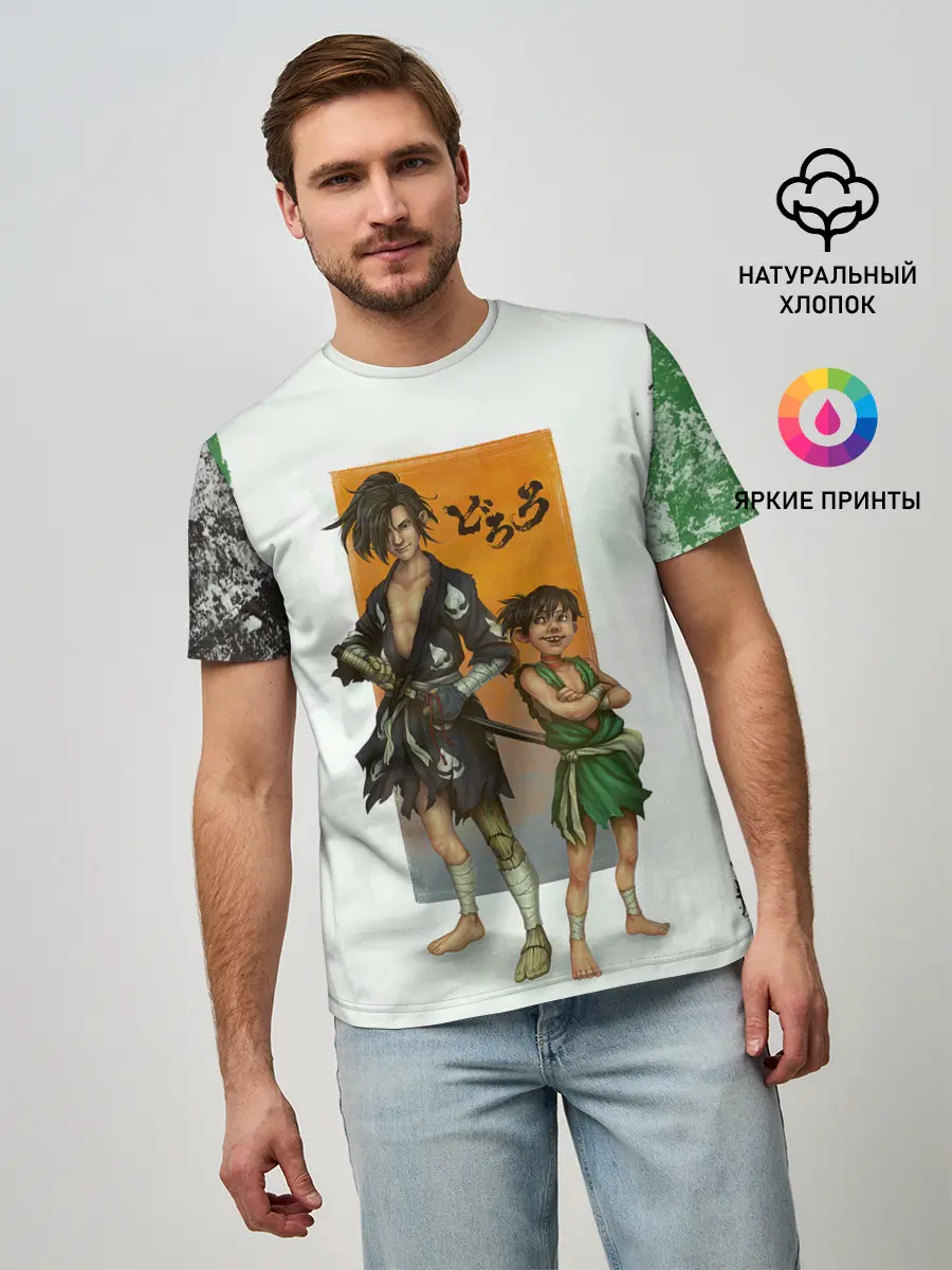 Мужская базовая футболка / Хяккимару и Такебо | Дороро