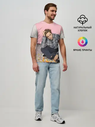 Мужская базовая футболка / Роберт Паттинсон