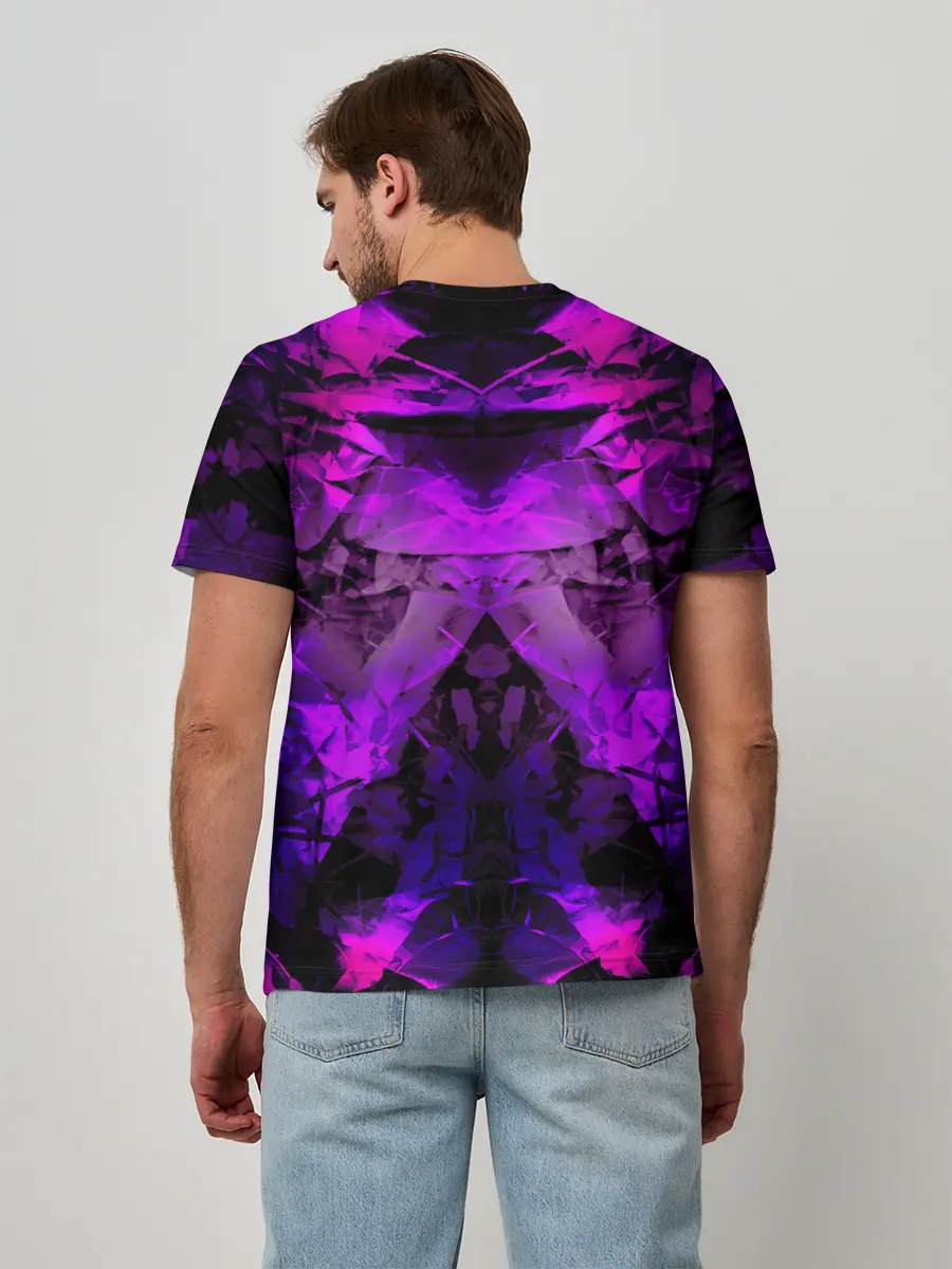 Мужская базовая футболка / абстракция,пришелиц,космос,100