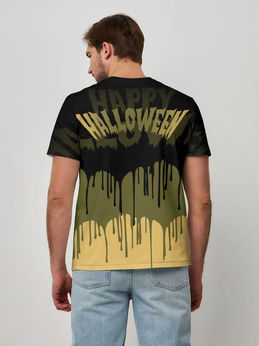 Мужская базовая футболка / Тыква в ночь мертвецов