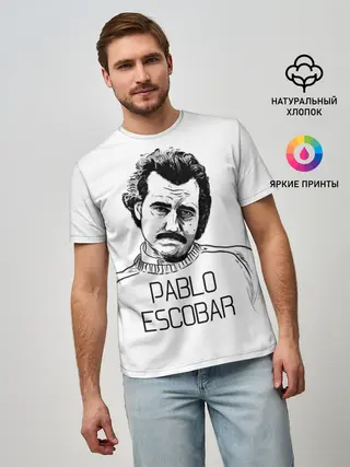 Мужская базовая футболка / Pablo Escobar