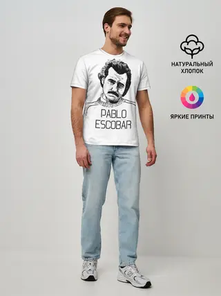 Мужская базовая футболка / Pablo Escobar
