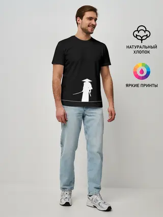 Мужская базовая футболка / Одинокий самурай
